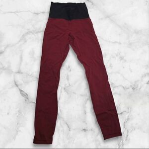 Lululemon Size 2 Train Times Black & Red Leggings